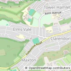 Map of Dover, Kent