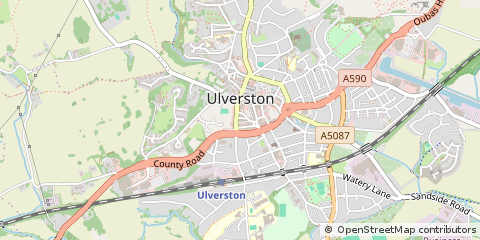 Map of Ulverston, Cumbria
