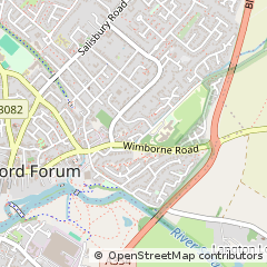 Map of Blandford Forum, Dorset