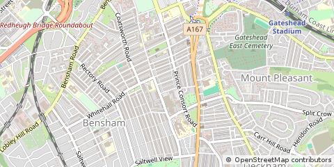 Map of Gateshead