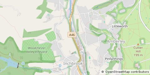 Map of Woodchester, Gloucestershire