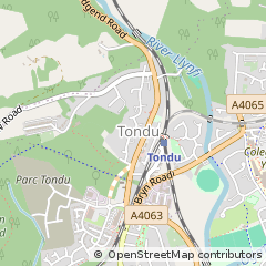 Map of Bridgend