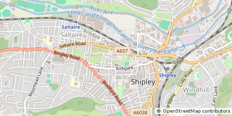 Map of Shipley, West Yorkshire