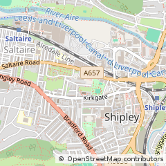 Map of Shipley, West Yorkshire