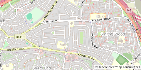 Map of Birmingham, West Midlands