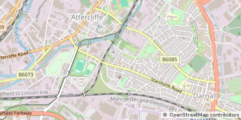 Map of Sheffield, South Yorkshire