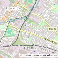 Map of Sheffield, South Yorkshire