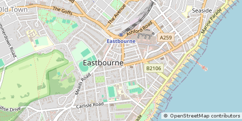 Map of Eastbourne, East Sussex