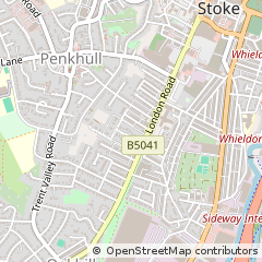 Map of Stoke, Staffordshire