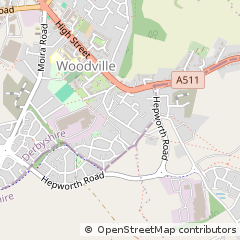 Map of Woodville, Derbyshire