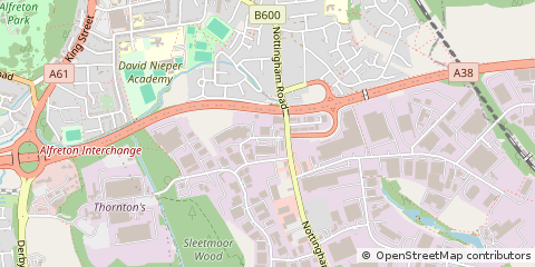 Map of Alfreton, Derbyshire