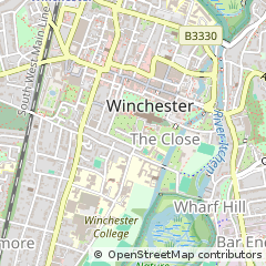 Map of Winchester, Hampshire