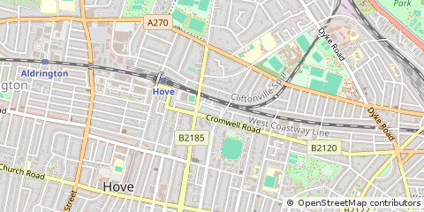 Map of Hove, East Sussex