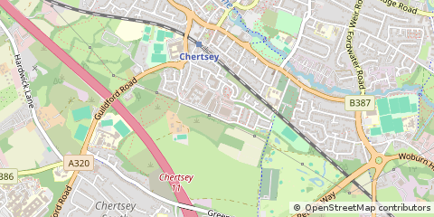 Map of Chertsey, Surrey