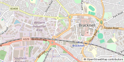 Map of Bracknell, Berkshire