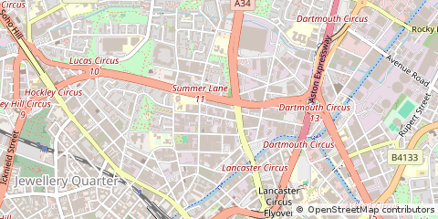 Map of Birmingham, West Midlands