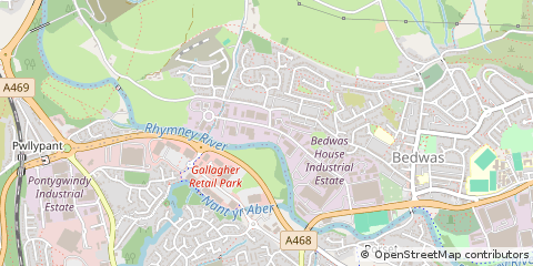 Map of Bedwas, Caerphilly