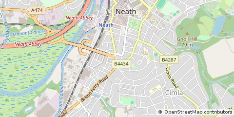 Map of Neath, Neath Port Talbot