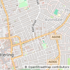 Map of Kettering, Northamptonshire