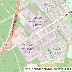 Map of Thetford, Norfolk