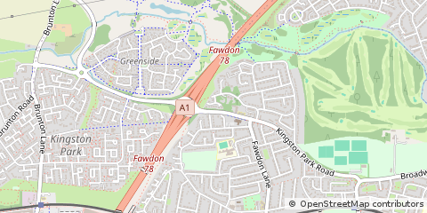 Map of Newcastle Upon Tyne, Tyne and Wear