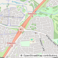 Map of Newcastle Upon Tyne, Tyne and Wear
