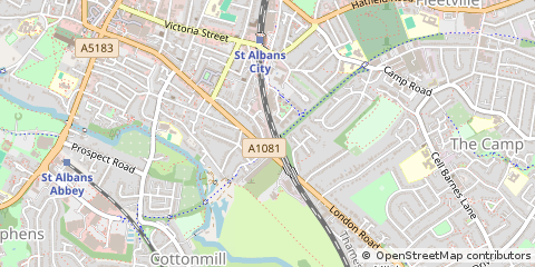Map of ST. Albans, Hertfordshire