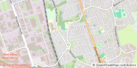 Map of Gateshead