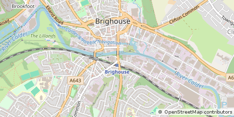 Map of Brighouse, West Yorkshire