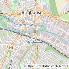 Map of Brighouse, West Yorkshire