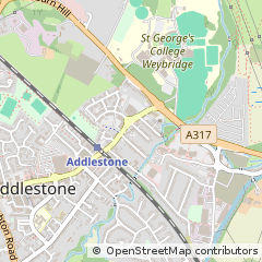Map of Addlestone