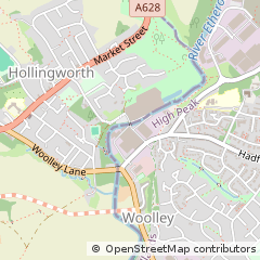 Map of Glossop, Derbyshire