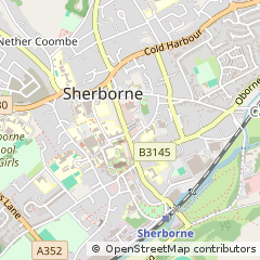 Map of Sherborne, Dorset