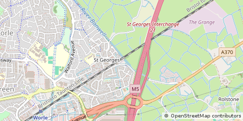 Map of ST Georges, North Somerset