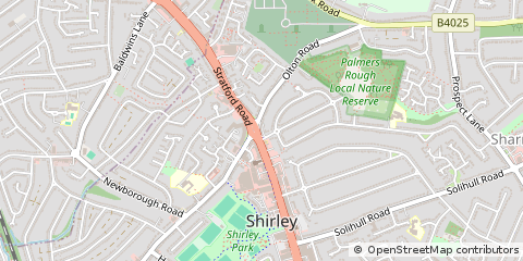 Map of Solihull, West Midlands