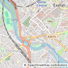 Map of Exeter, Devon