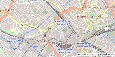 Map of Birmingham, West Midlands