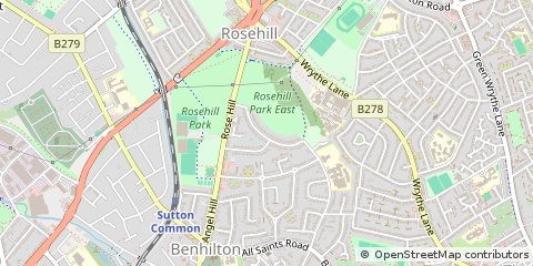 Map of Sutton, Surrey
