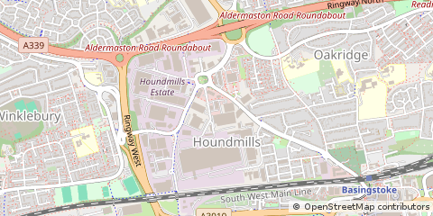 Map of Basingstoke, Hampshire