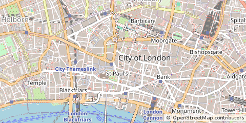 Map of London, City of London