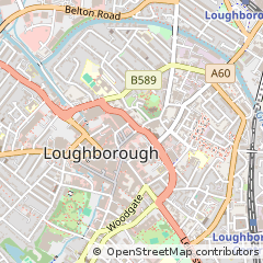 Map of Loughborough, Leicestershire