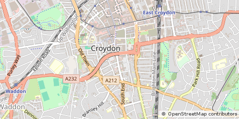 Map of Croydon, Surrey