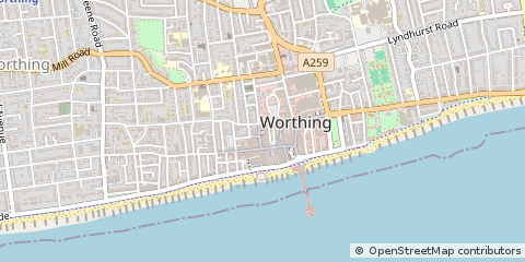 Map of Worthing