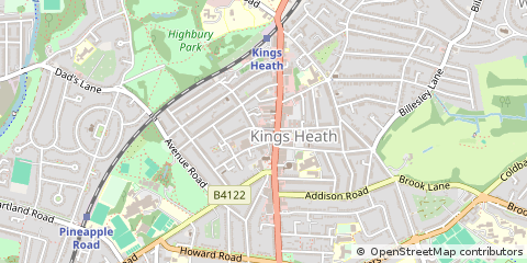 Map of Birmingham, West Midlands