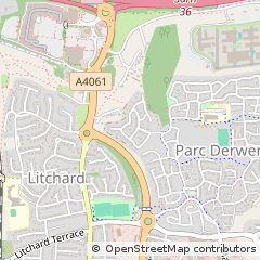 Map of Bridgend, South Wales