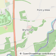 Map of Wrexham, Clwyd