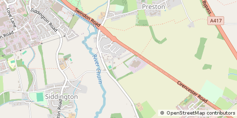 Map of Cirencester, Wiltshire