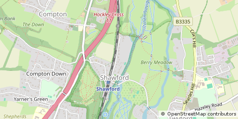 Map of Shawford, Hants