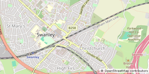 Map of Swanley, Kent