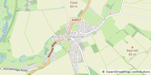 Map of Stockbridge, Hampshire